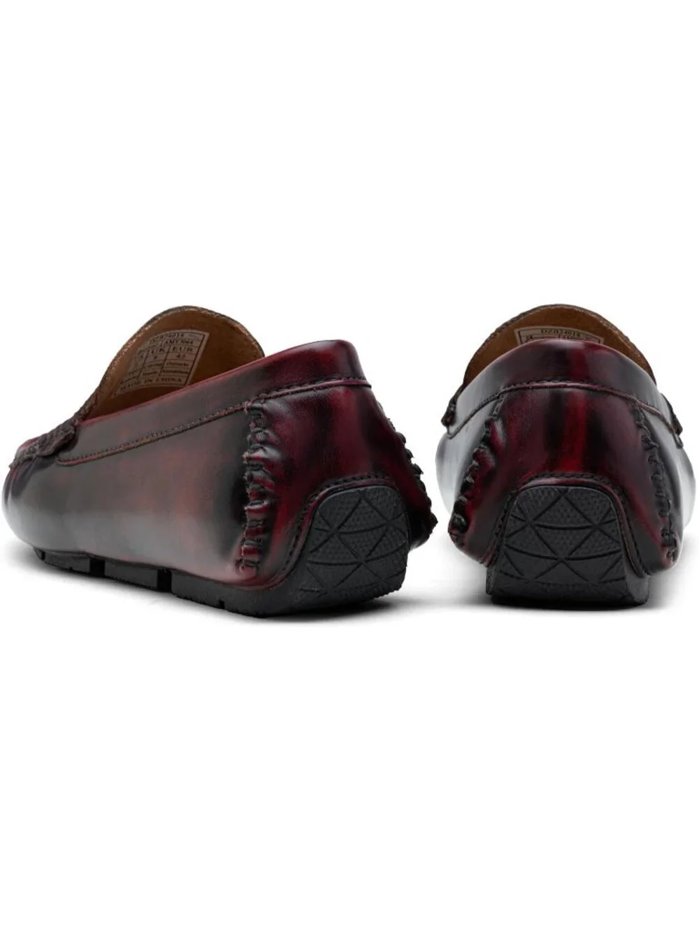 Jousen Men's Wine Classic Penny Loafer Slip On Lightweight Casual Driving Shoes